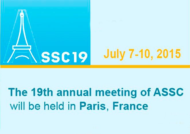 «The 19th annual meeting of ASSC» 7-10 July 2015, Paris, France